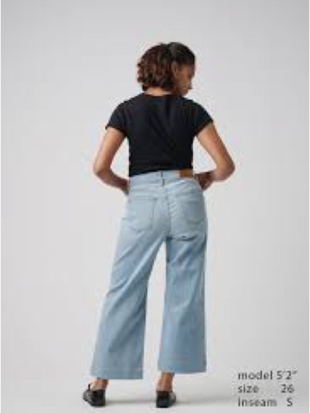 High-Rise Light Blue Wide-Leg Jeans for Women
